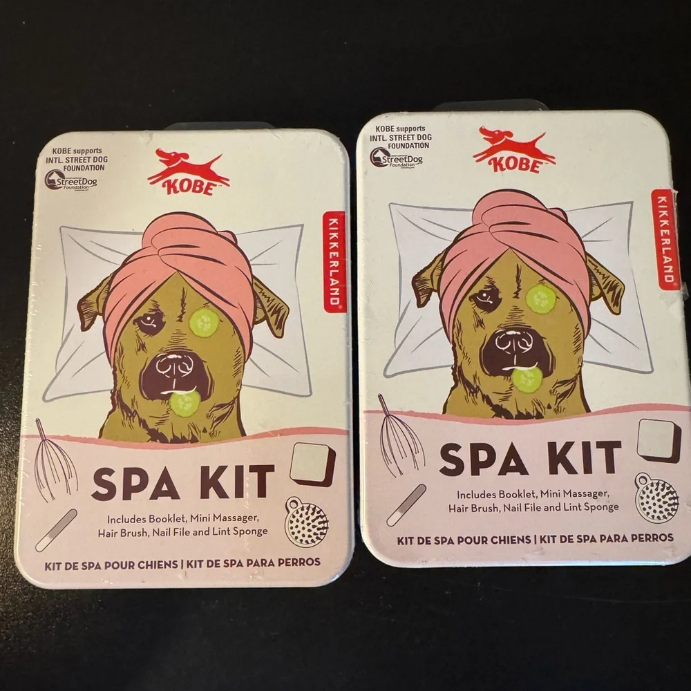 Kikkerland Kobe Spa‎ Kit for Dogs - Pink and White NWT